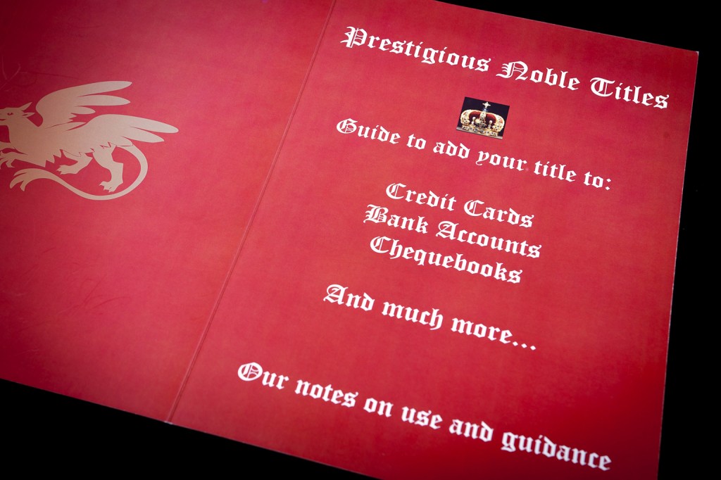 List of German Royal Titles for Sale Royal Titles Genuine Titles of